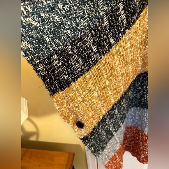 H&M Multicolor Striped Cowl Neck Poncho - Picture 5 of 5